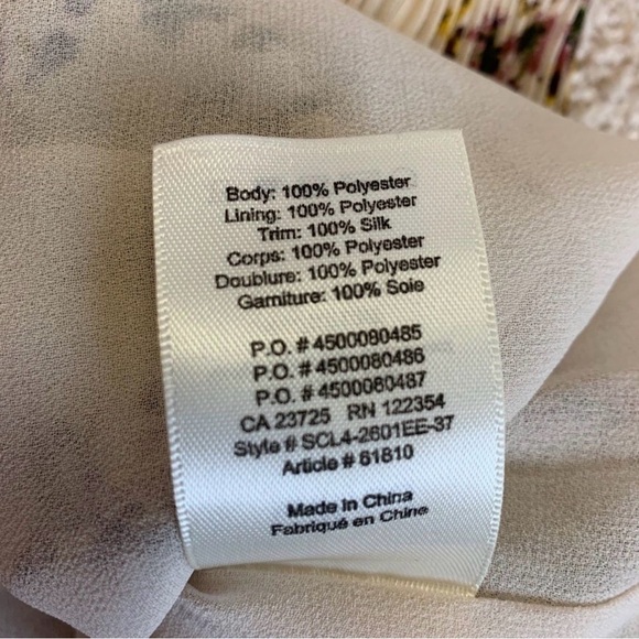 Aritzia Wilfred Talence pleated off shoulder blouse floral flower print cream XS - Picture 8 of 12